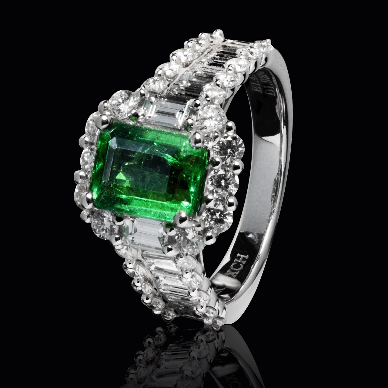 Long Emerald Cut Diamond Rings